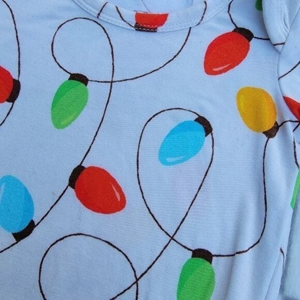 Little Snuggles Bamboo‎ Christmas Lights Gown & Hat Size NB